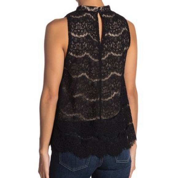 NWOT love, Fire Mock Neck Lace Top Size XS - Picture 2 of 7